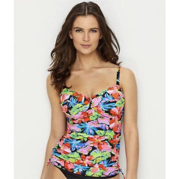 Fantasie | Swim | Fantasie Underwire Twist Front Tankini Top Us 36g  Tropical Floral | Poshmark